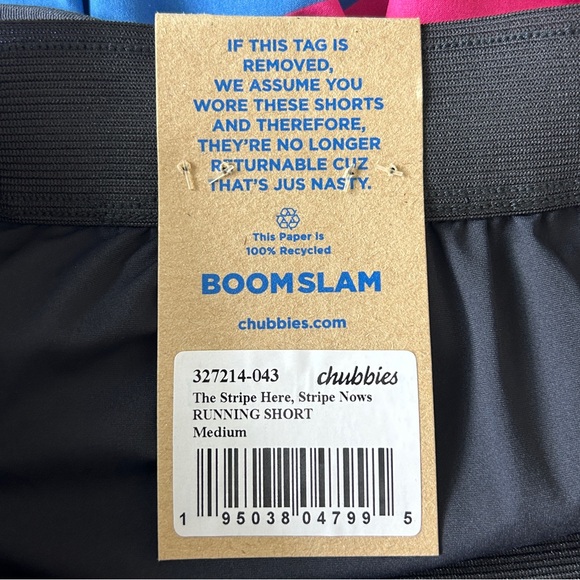NWT - Chubbies Boomslam Running Shorts Size M - Picture 6 of 6